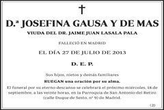 Josefina Gausa y De Mas